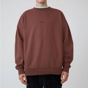 ACNE STUDIOS Logo Crewneck (Chestnut Brown)